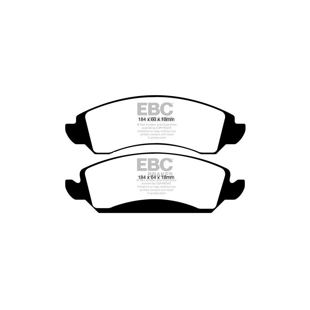 EBC Ultimax Brake Pads 184mm x 64mm DP1830 - Front