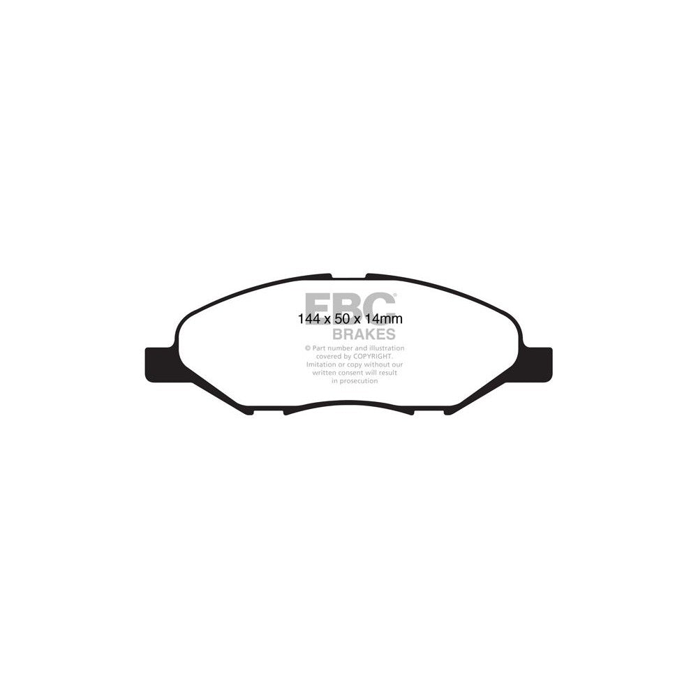 EBC Ultimax Brake Pads 144mm x 49mm DP1832 - Front