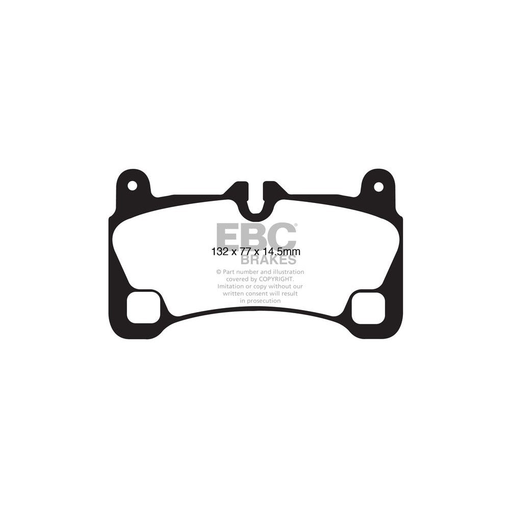 EBC Yellowstuff Brake Pads 132mm x 77mm DP41836R - Rear