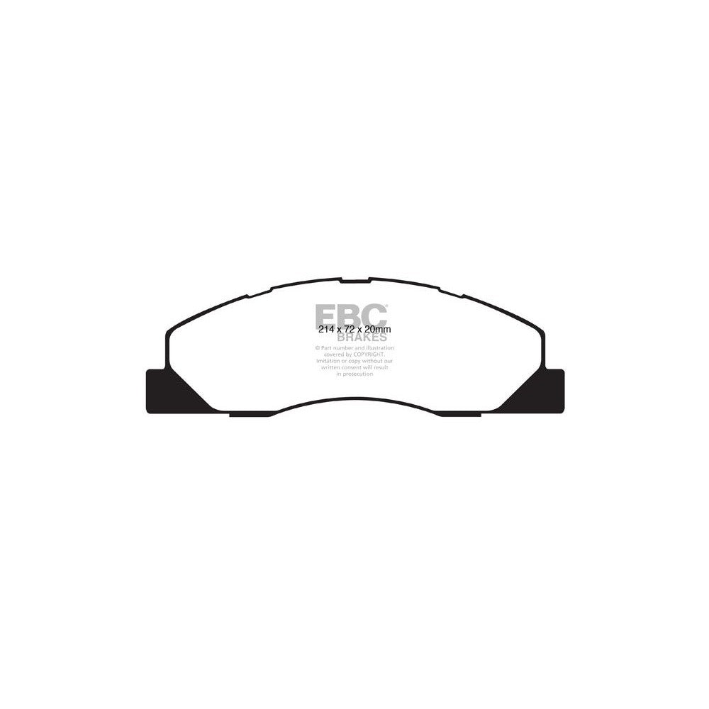 EBC Yellowstuff Brake Pads 214mm x 72mm DP41847R - Front