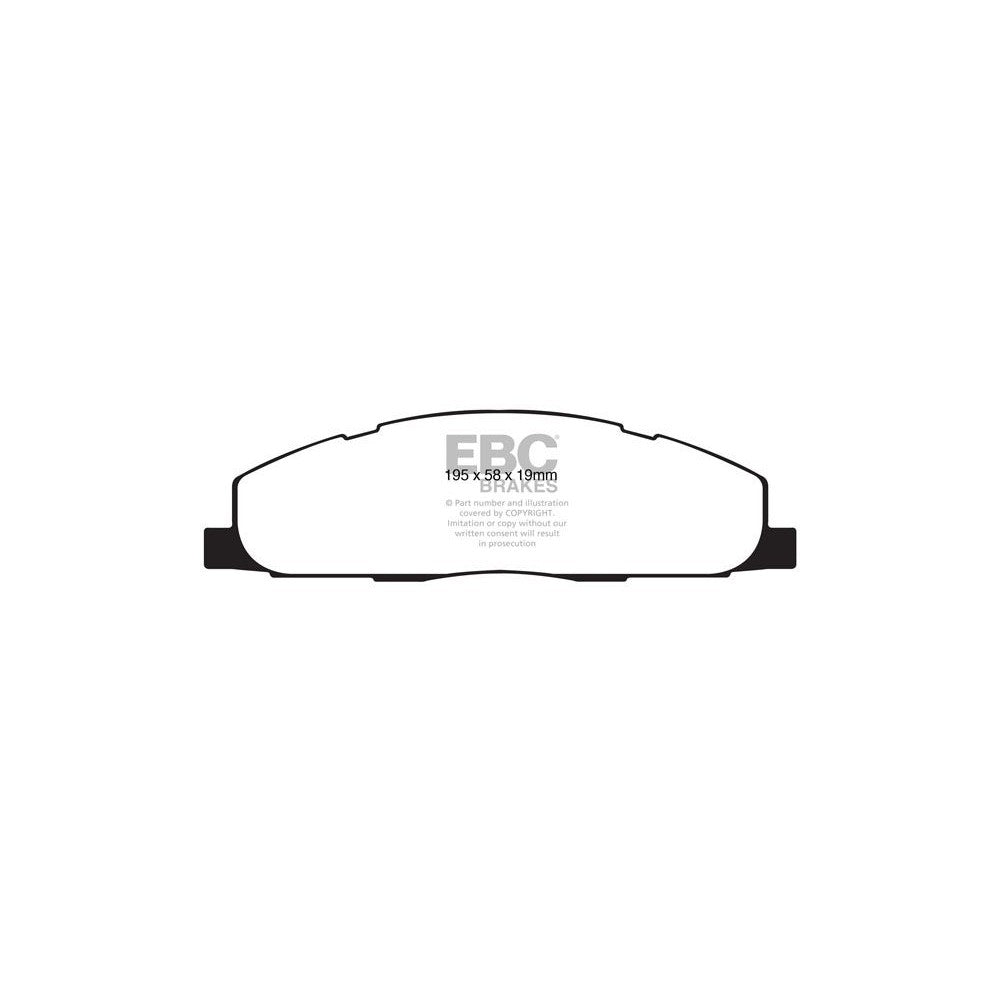 EBC Yellowstuff Brake Pads 195mm x 58mm DP41848R - Rear