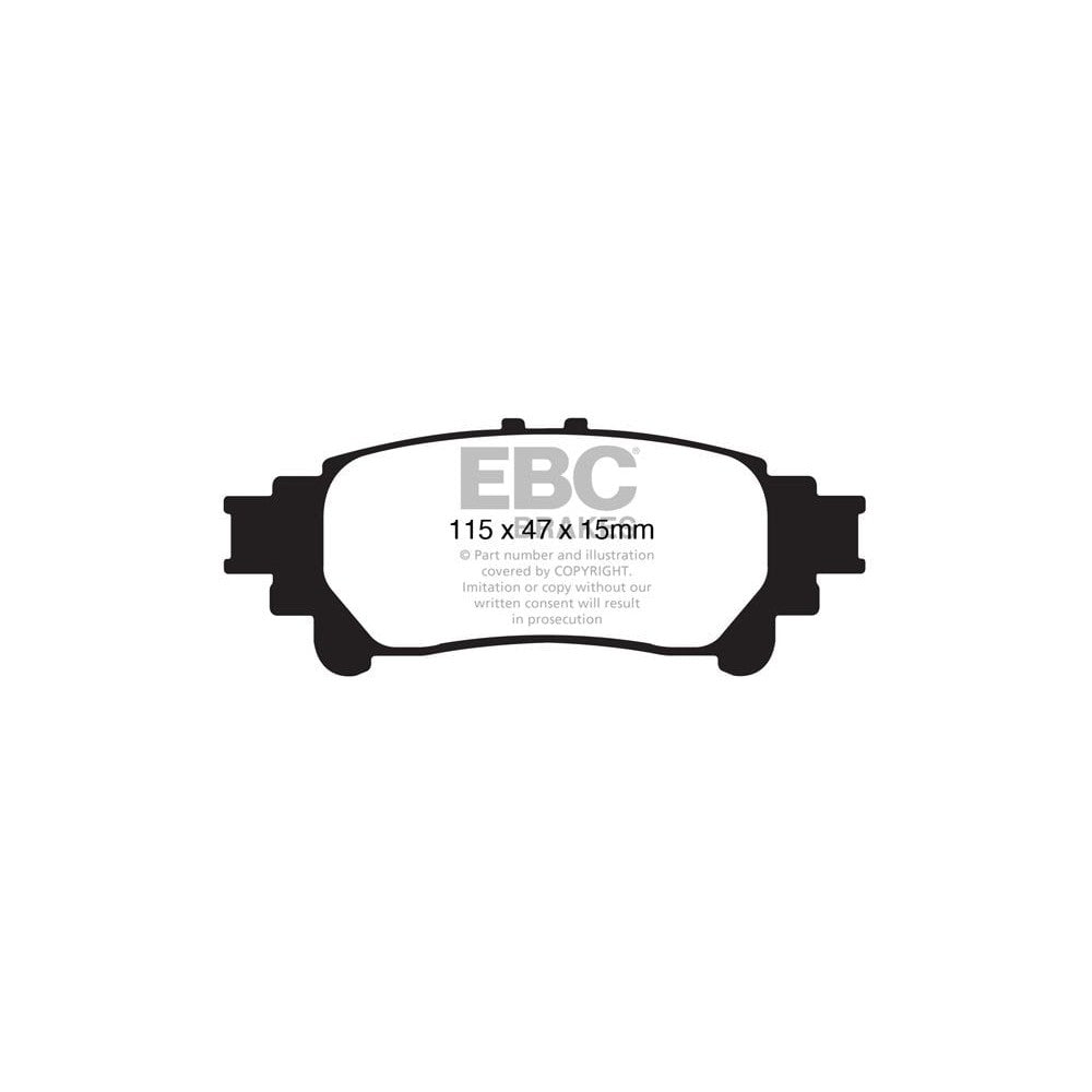 EBC Greenstuff 2000 Brake Pads 115mm x 47mm DP21850 - Rear
