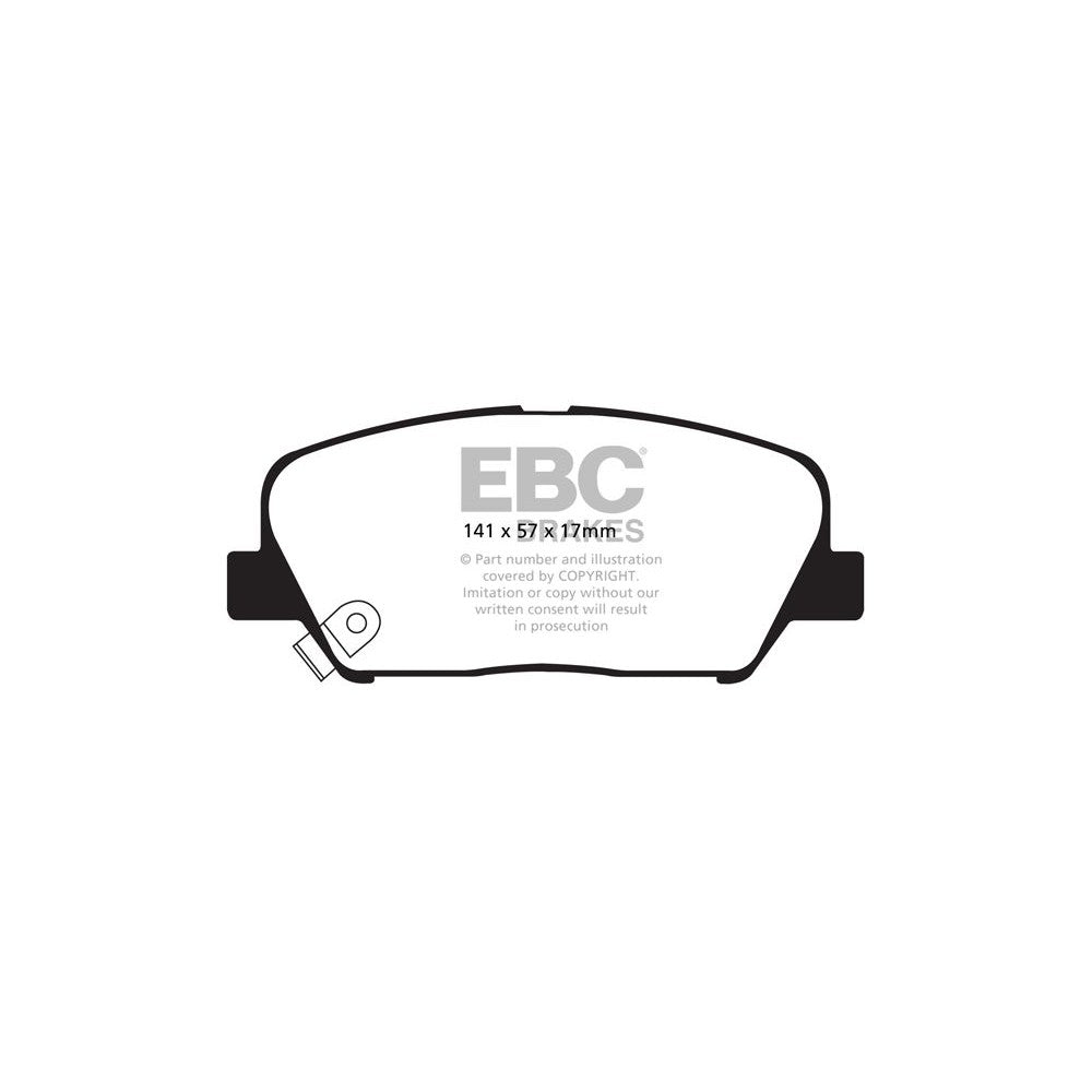 EBC Yellowstuff Brake Pads 141mm x 57mm DP41856R - Front