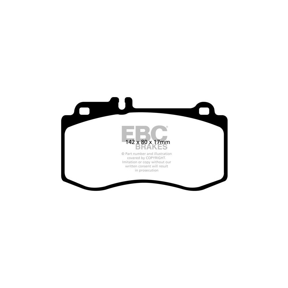 EBC Redstuff Brake Pads 142mm x 80mm DP31857C - Front