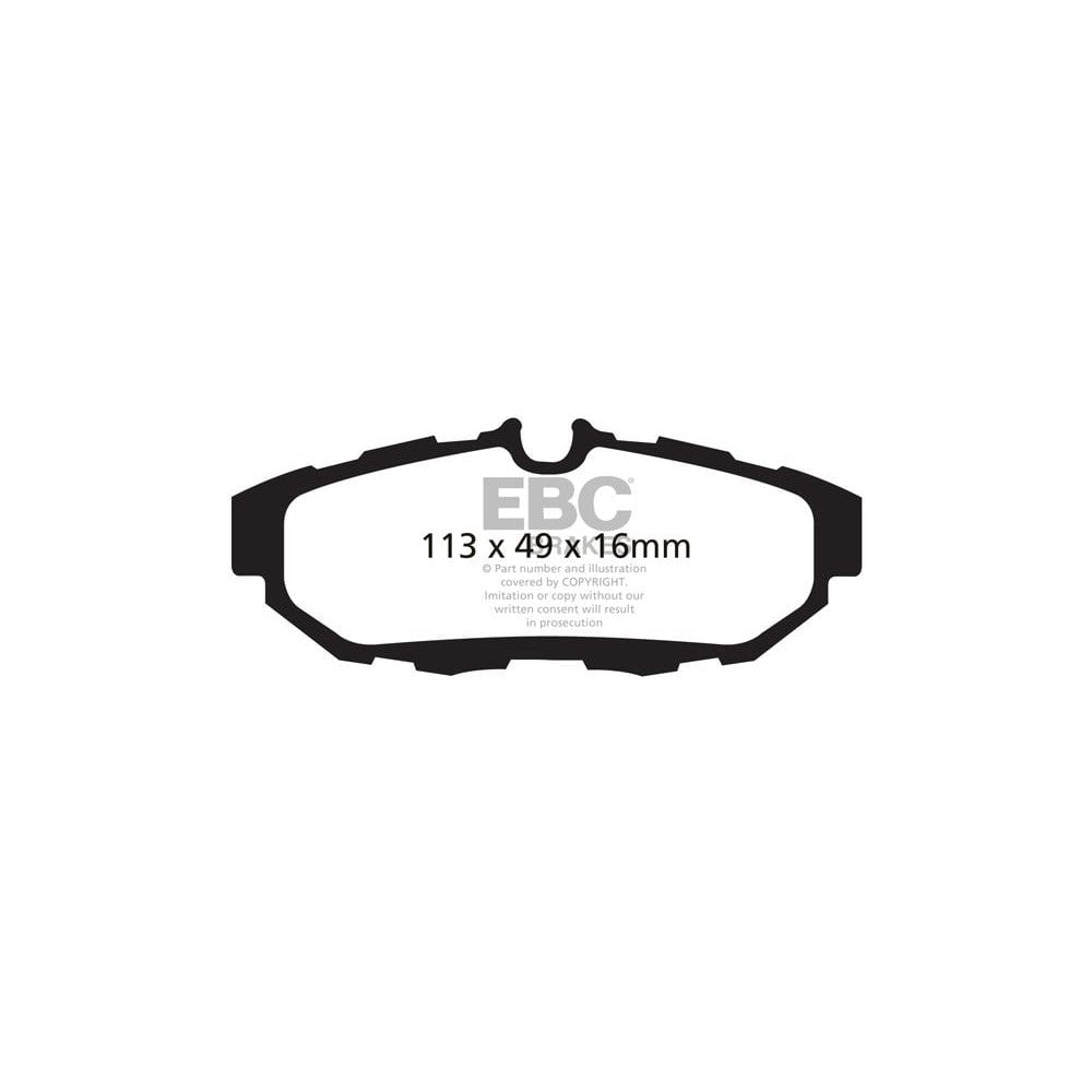 EBC Yellowstuff Brake Pads 113mm x 49mm DP41870R - Rear