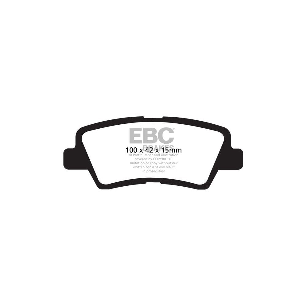 EBC Greenstuff 6000 Brake Pads 100mm x 42mm DP61875 - Rear