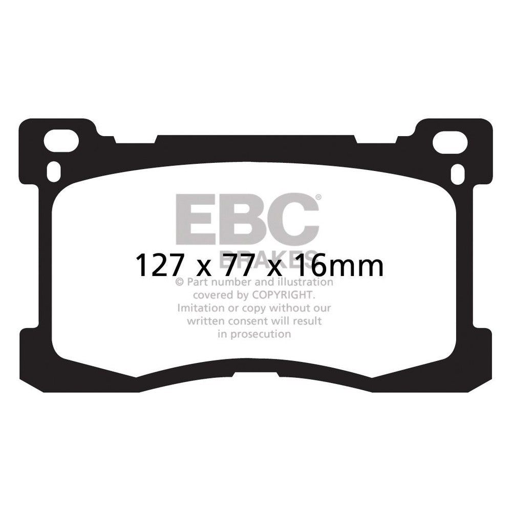 EBC Yellowstuff Brake Pads 127mm x 77mm DP41882R - Front