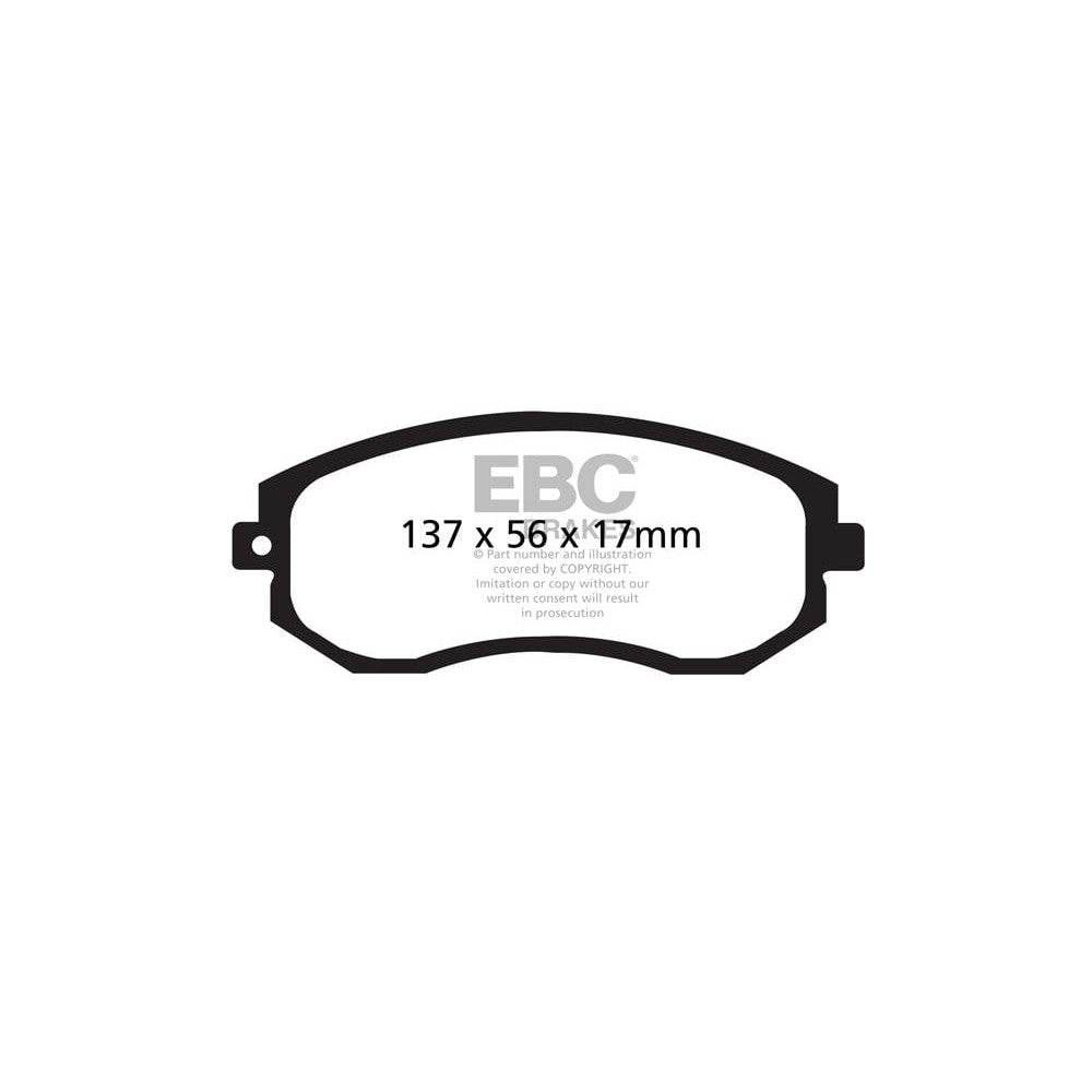 EBC Greenstuff 2000 Brake Pads 137mm x 57mm DP21884 - Front
