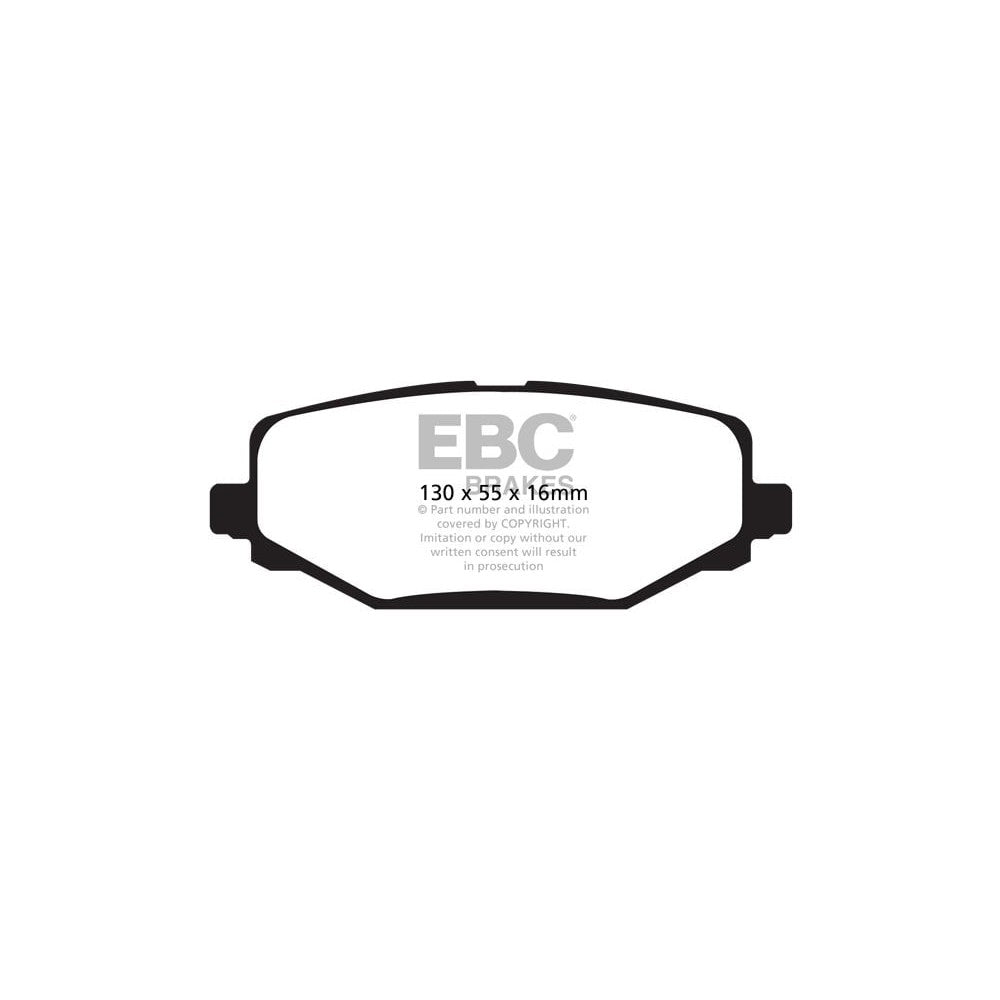 EBC Greenstuff 6000 Brake Pads 130mm x 55mm DP61889 - Rear