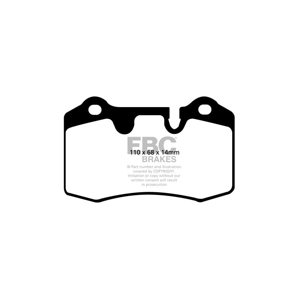 EBC Yellowstuff Brake Pads 110mm x 68mm DP41909R - Rear