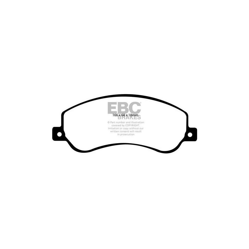 EBC Greenstuff 6000 Brake Pads 166mm x 68mm DP61917 - Front