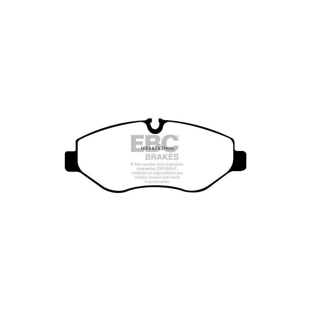 EBC Yellowstuff Brake Pads 163mm x 67mm DP41926R - Front