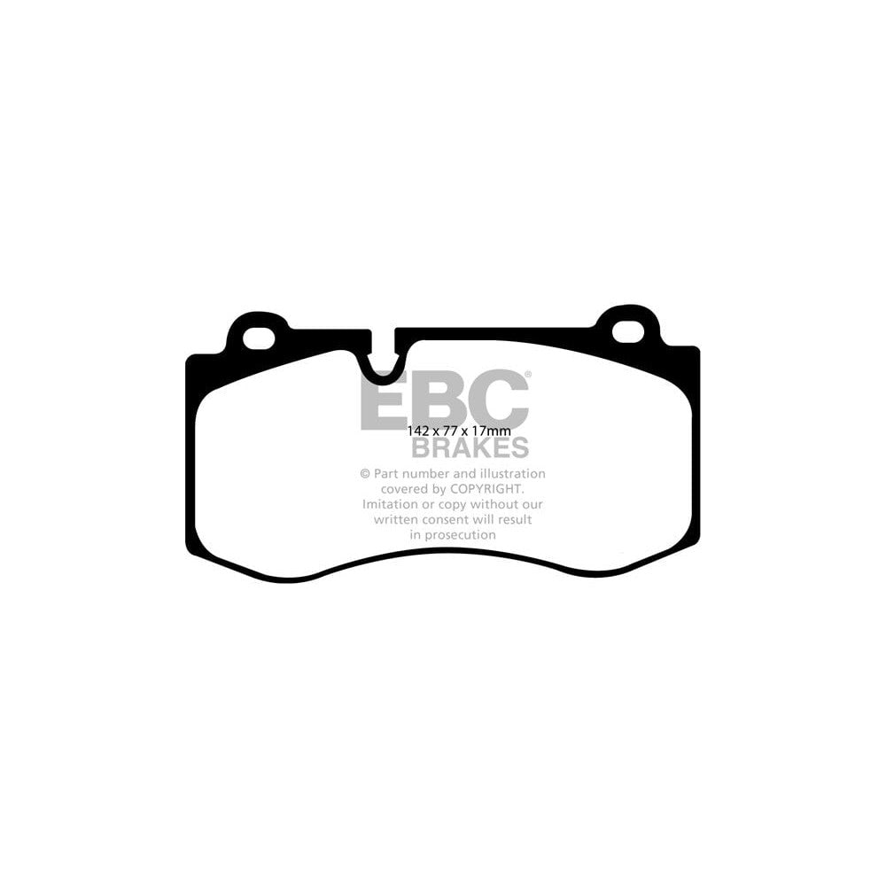 EBC Yellowstuff Brake Pads 142mm x 77mm DP41943R - Front