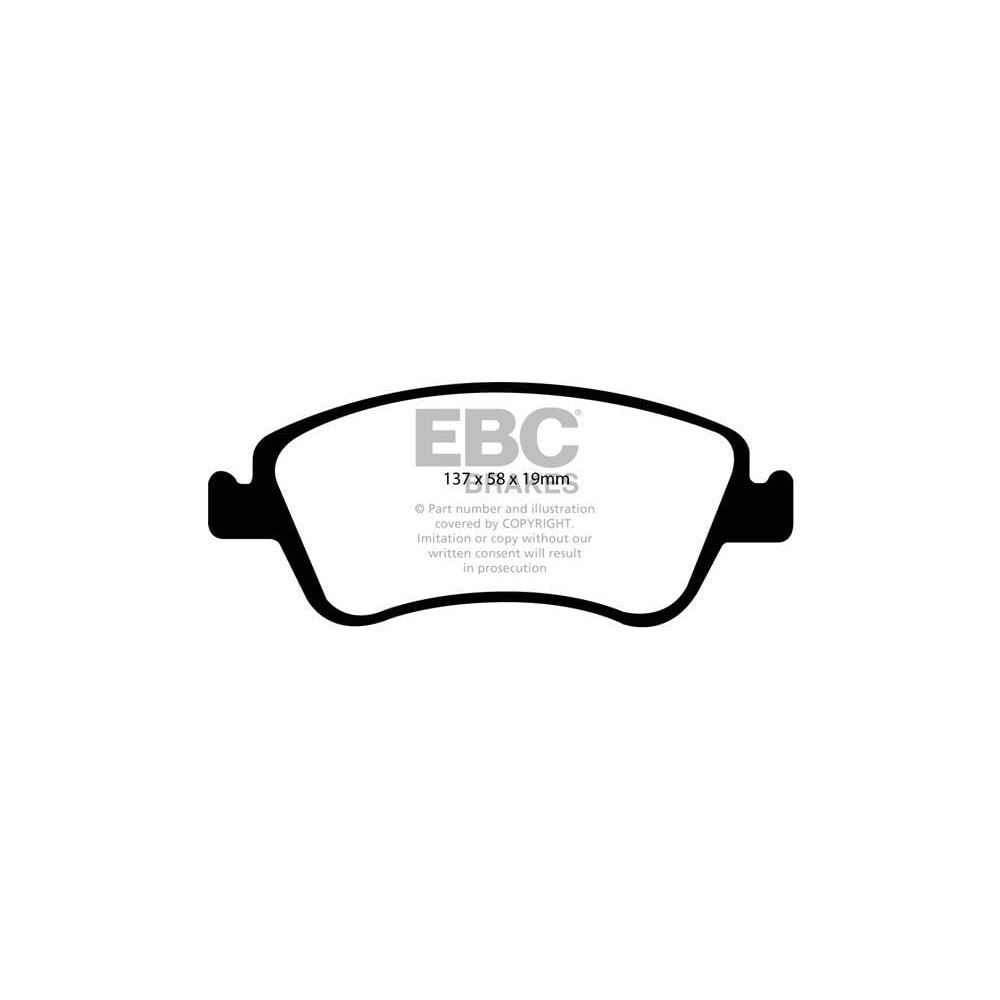EBC Greenstuff 2000 Brake Pads 137mm x 58mm DP21948 - Front
