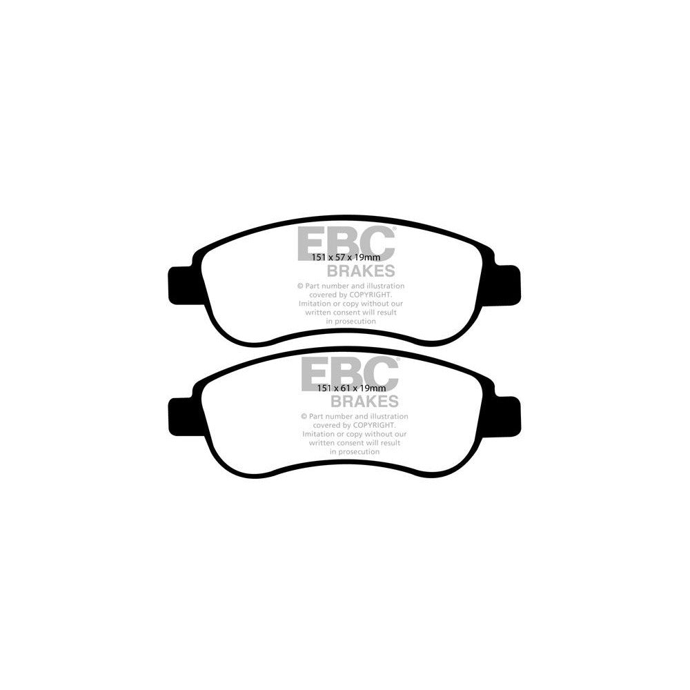 EBC Ultimax Brake Pads 151mm x 61mm DP1951 - Front