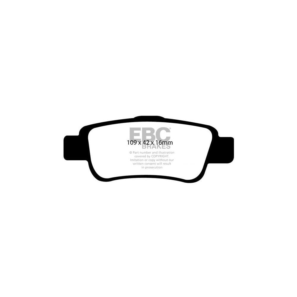 EBC Greenstuff 6000 Brake Pads 109mm x 42mm DP61952 - Rear