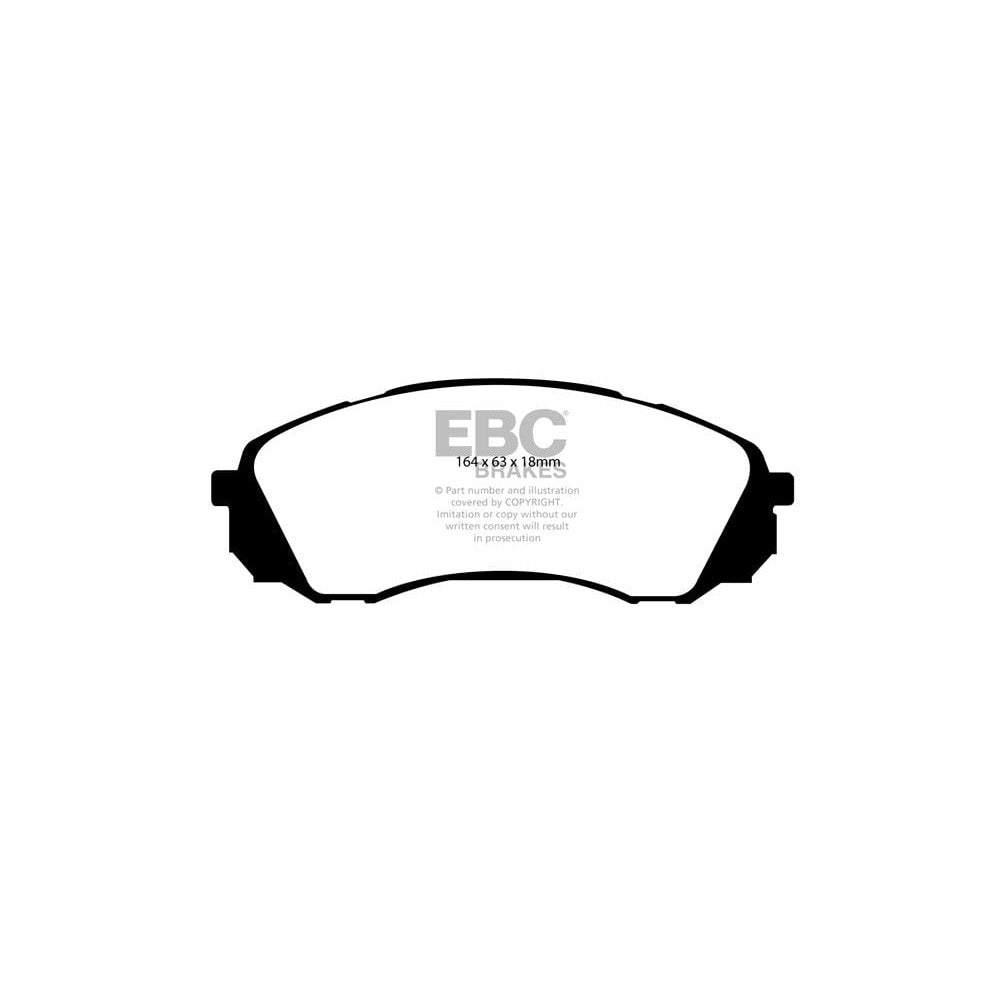 EBC Greenstuff 2000 Brake Pads 164mm x 63mm DP21953 - Front
