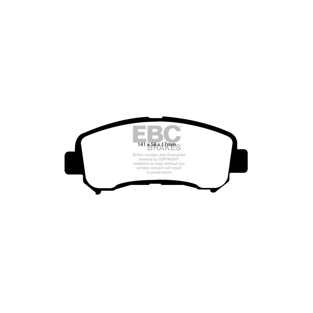 EBC Greenstuff 6000 Brake Pads 141mm x 58mm DP61954 - Front