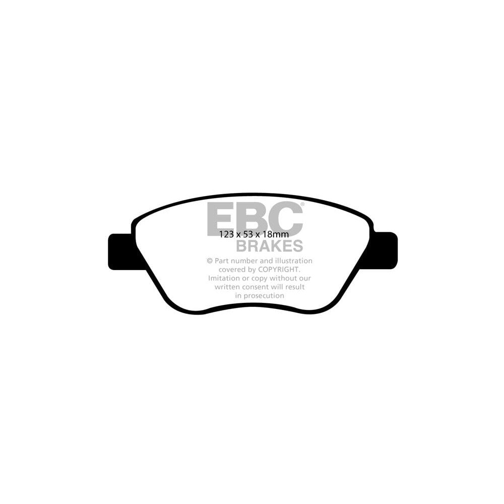 EBC Ultimax Brake Pads 123mm x 53mm DP1965 - Front