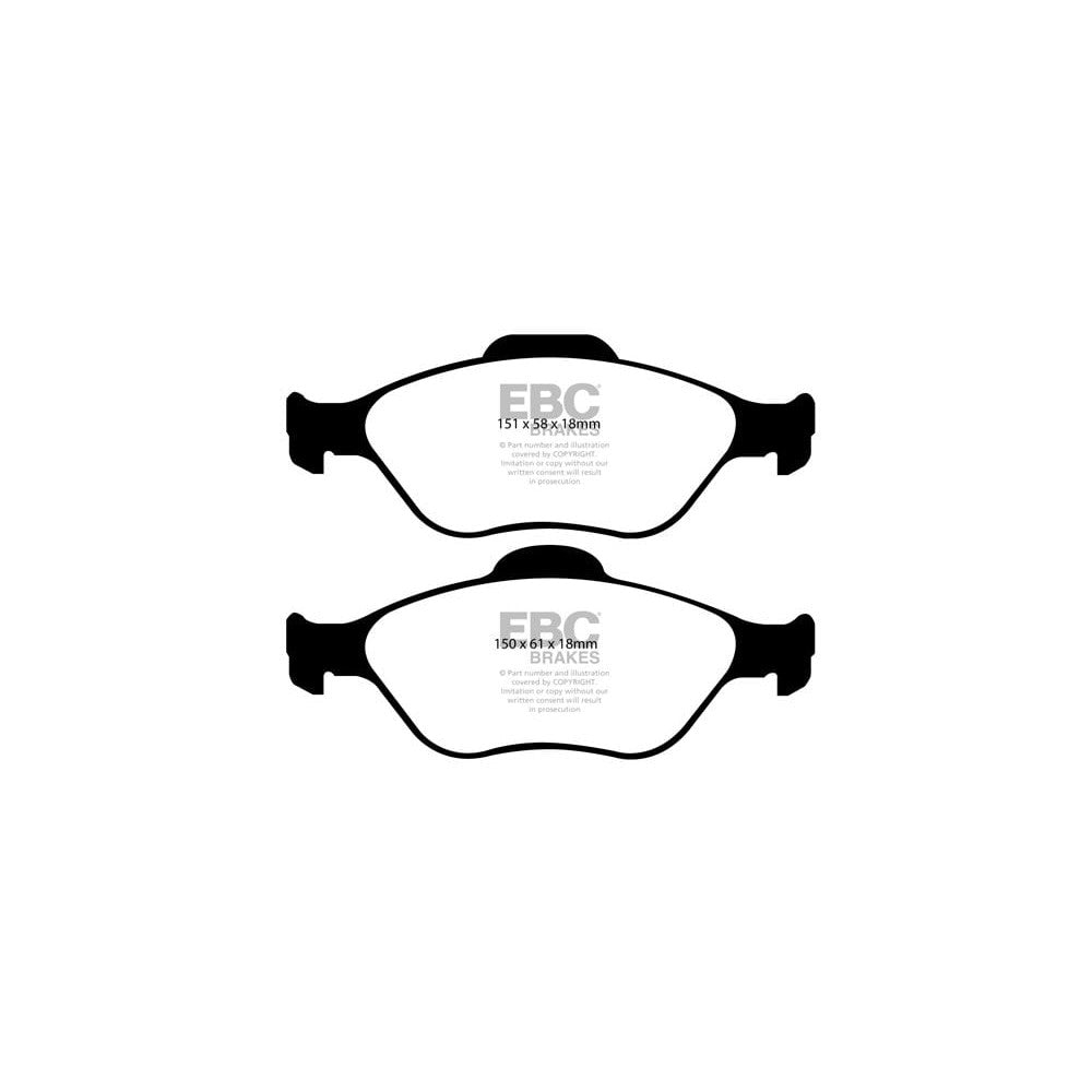 EBC Ultimax Brake Pads 150mm x 61mm DP1972 - Front