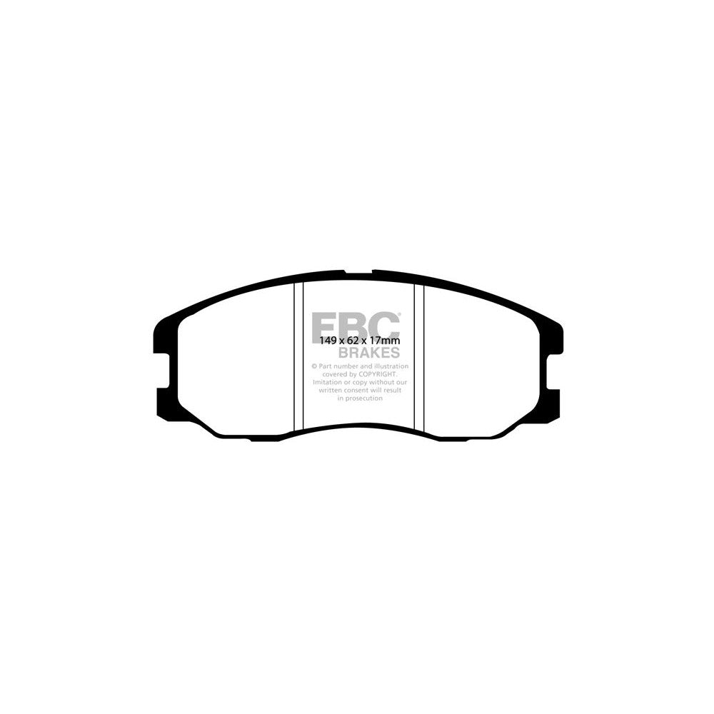 EBC Greenstuff 6000 Brake Pads 149mm x 62mm DP61975 - Front