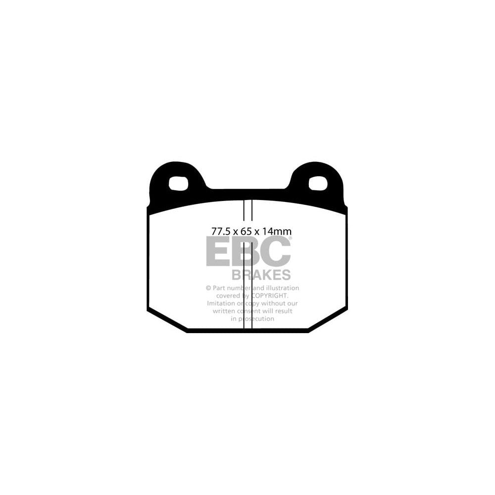 EBC RP-1 Brake Pads 76mm x 65mm DP8197/2RP1 - Front