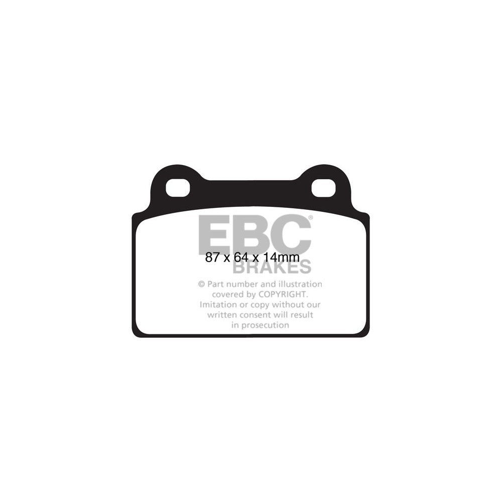 EBC RP-1 Brake Pads 87mm x 64mm DP81985RP1 - Rear