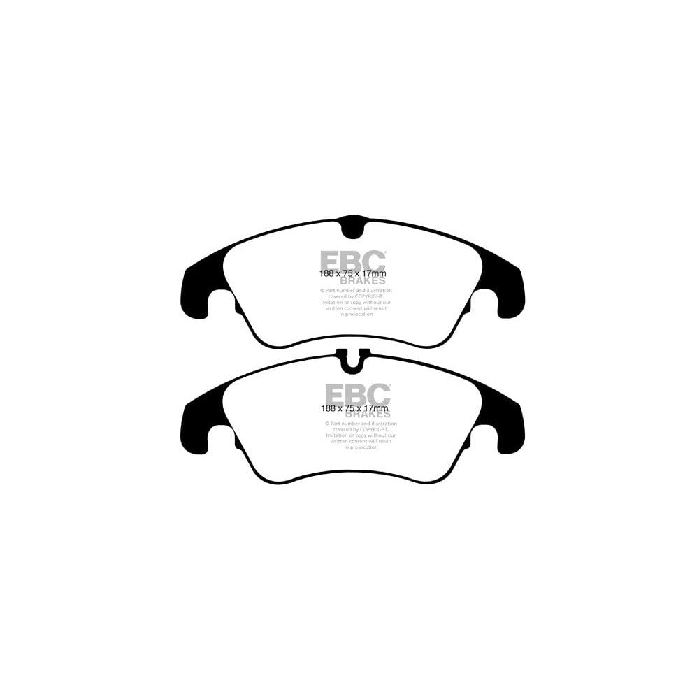 EBC Redstuff Brake Pads 188mm x 75mm DP31986C - Front