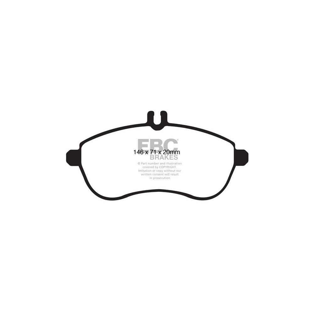 EBC Greenstuff 2000 Brake Pads 146mm x 71mm DP21989 - Front