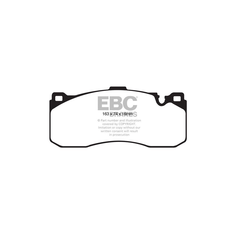 EBC Yellowstuff Brake Pads 163mm x 74mm DP41995R - Front