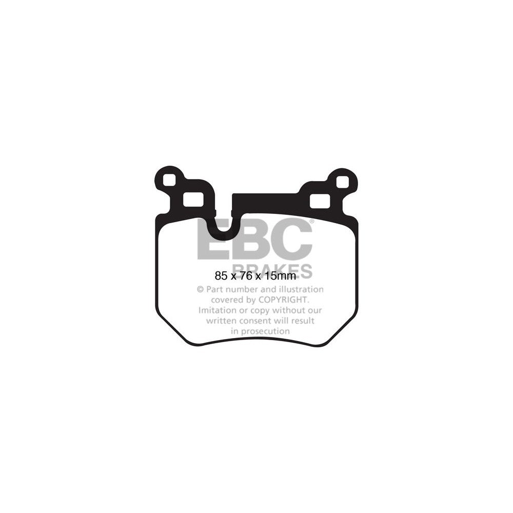 EBC Yellowstuff Brake Pads 85mm x 76mm DP41996R - Rear