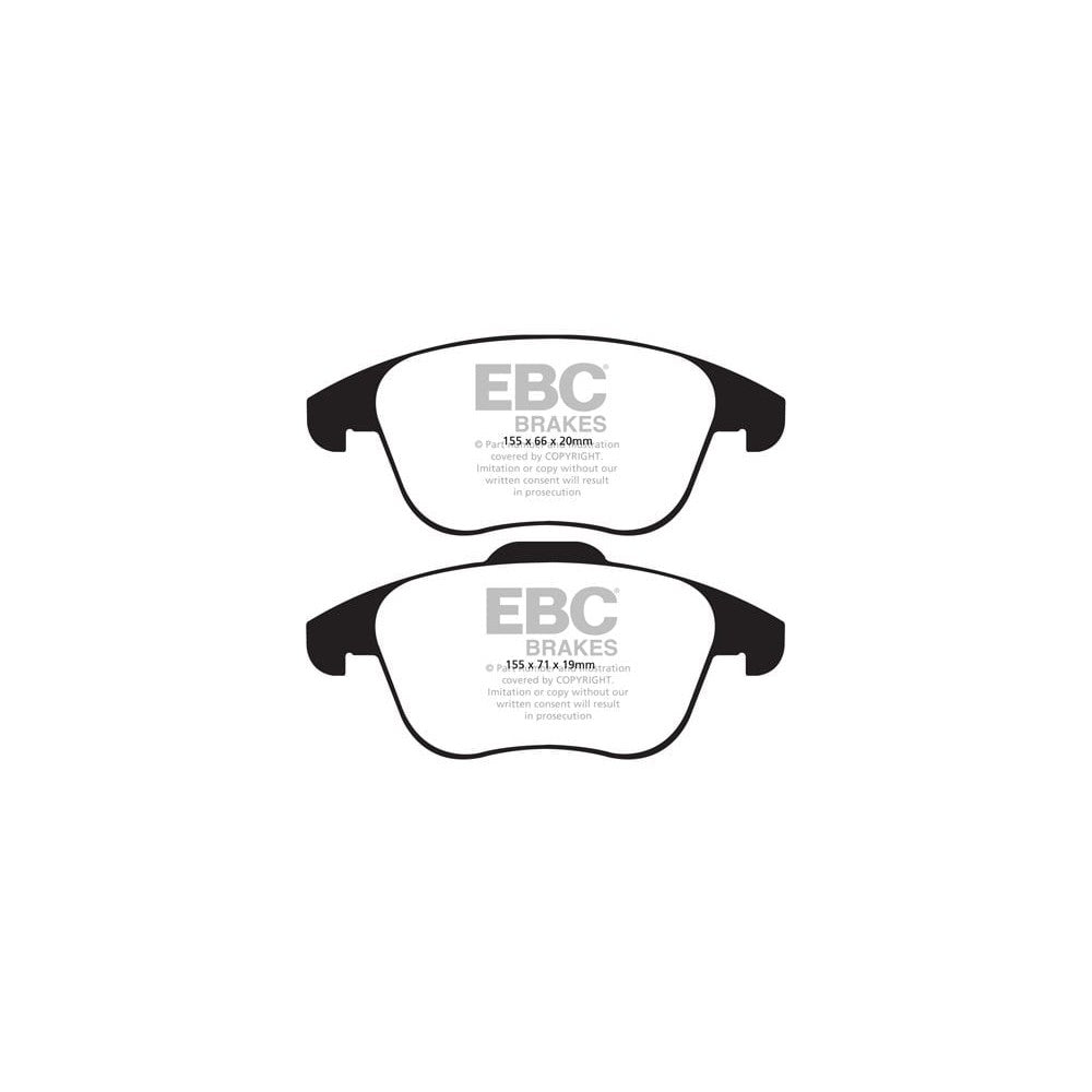 EBC Ultimax Brake Pads 155mm x 71mm DP1997 - Front