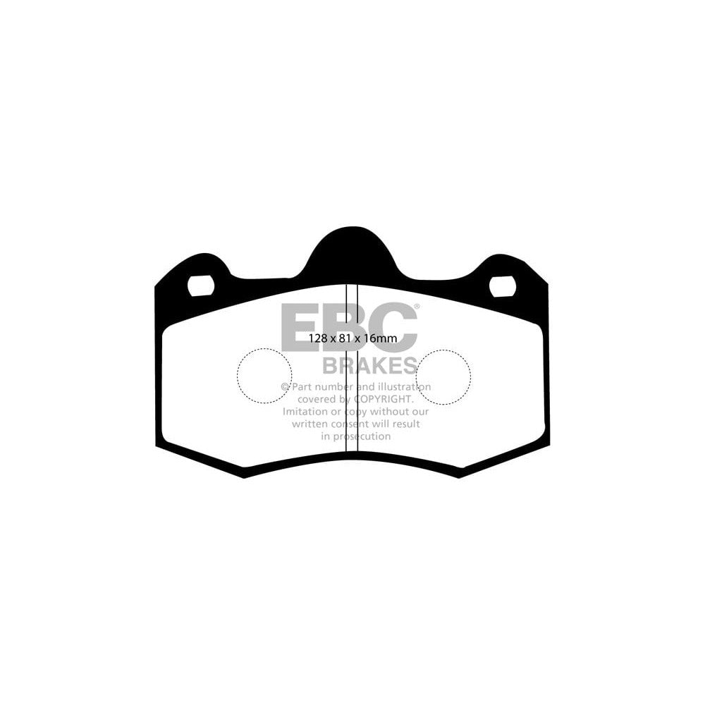 EBC Yellowstuff Brake Pads 128mm x 81mm DP4036R - Front