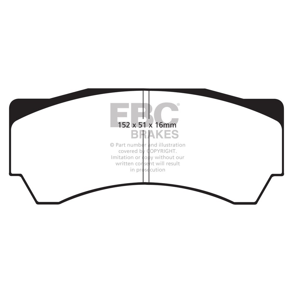 EBC RP-1 Brake Pads 152mm x 51mm DP8063RP1 - Front