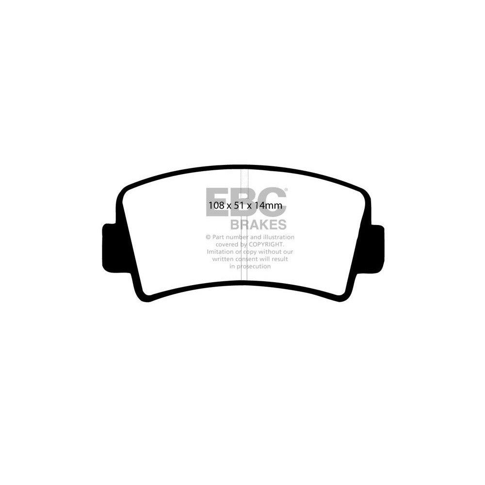 EBC Ultimax Brake Pads 108mm x 51mm DP207 - Front