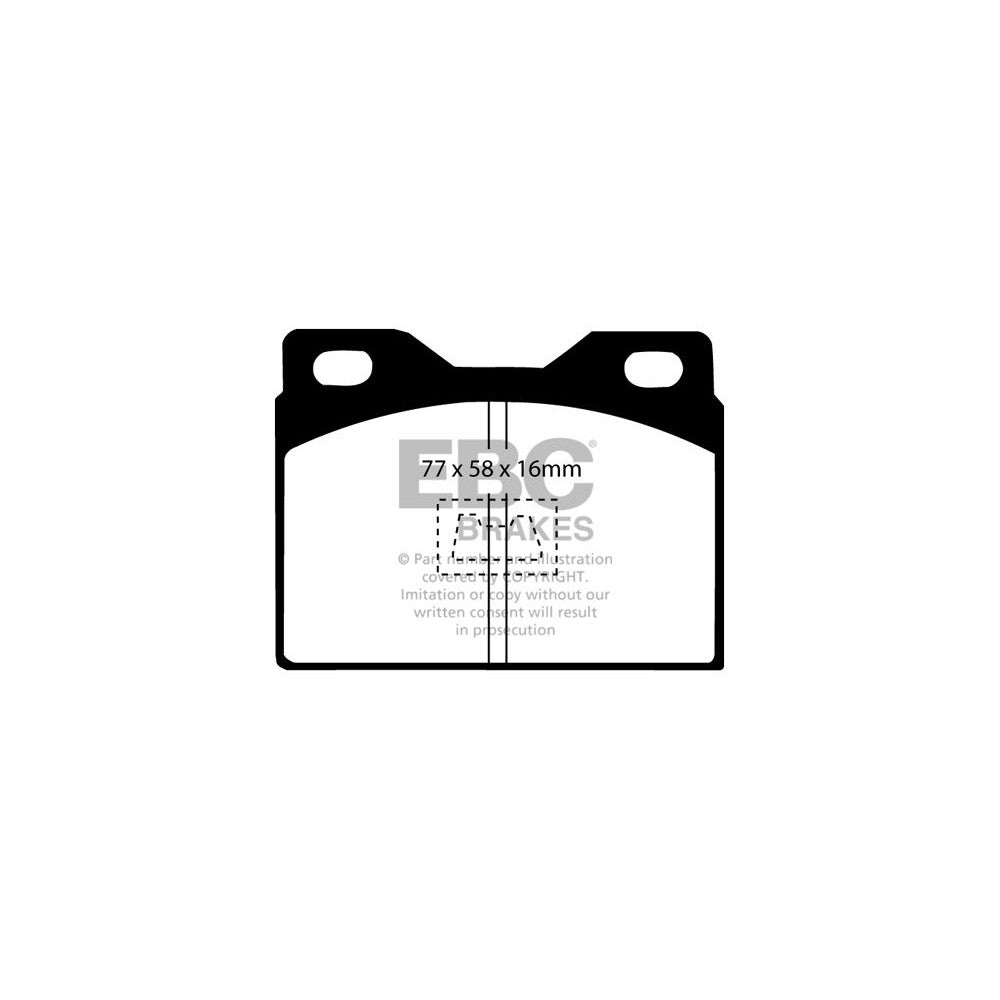 EBC Ultimax Brake Pads 77mm x 58mm DP220 - Front