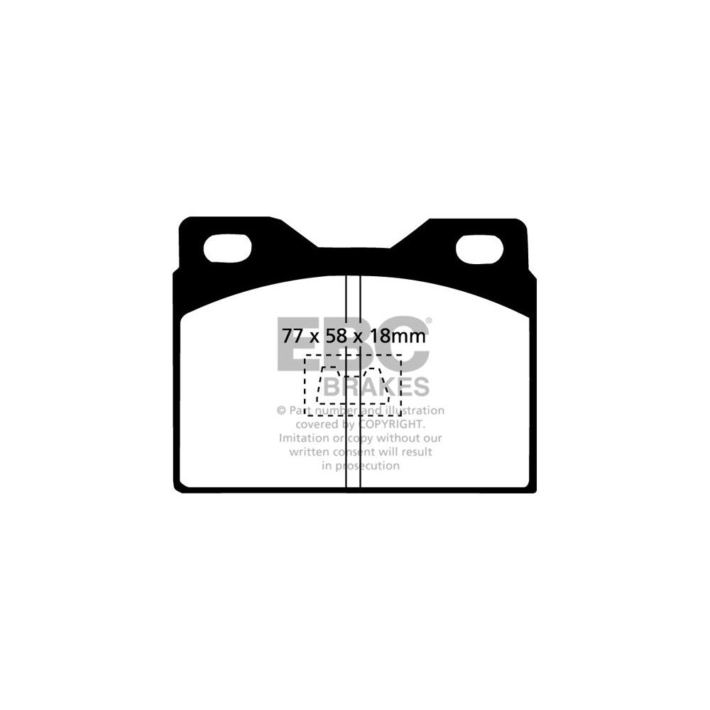 EBC Ultimax Brake Pads 77mm x 58mm DP220/2 - Front