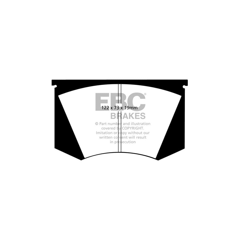 EBC Redstuff Brake Pads 122mm x 73mm DP3223C - Front