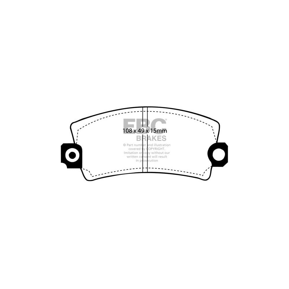 EBC Greenstuff 2000 Brake Pads 108mm x 49mm DP2269 - Front