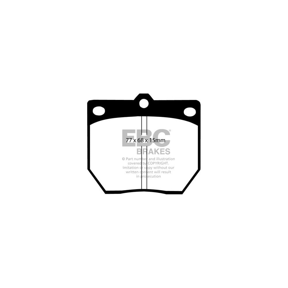 EBC Greenstuff 2000 Brake Pads 77mm x 68mm DP2273 - Front