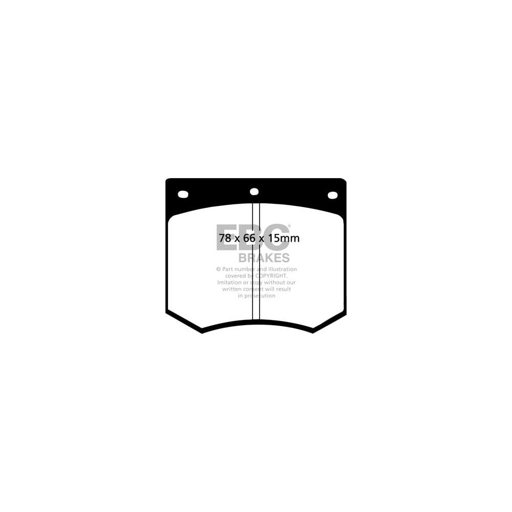 EBC Redstuff Brake Pads 78mm x 66mm DP3291C - Front