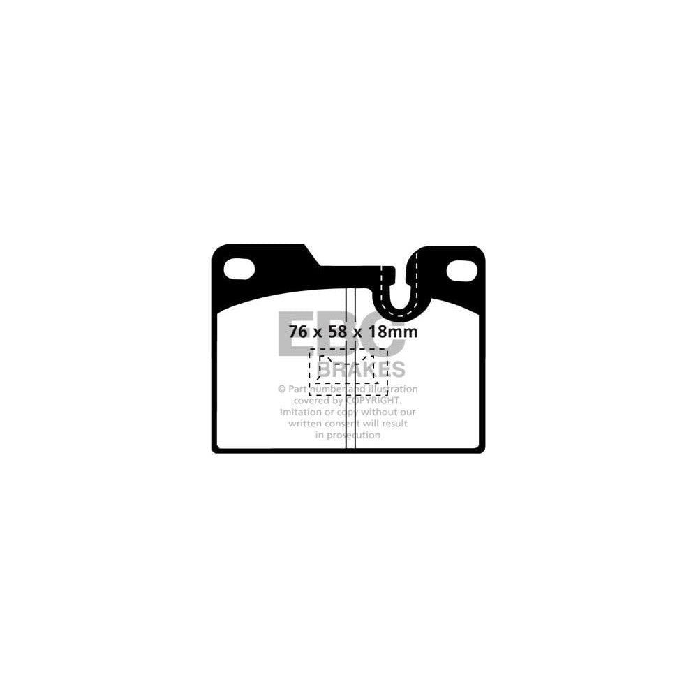 EBC Ultimax Brake Pads 76mm x 58mm DP346 - Rear