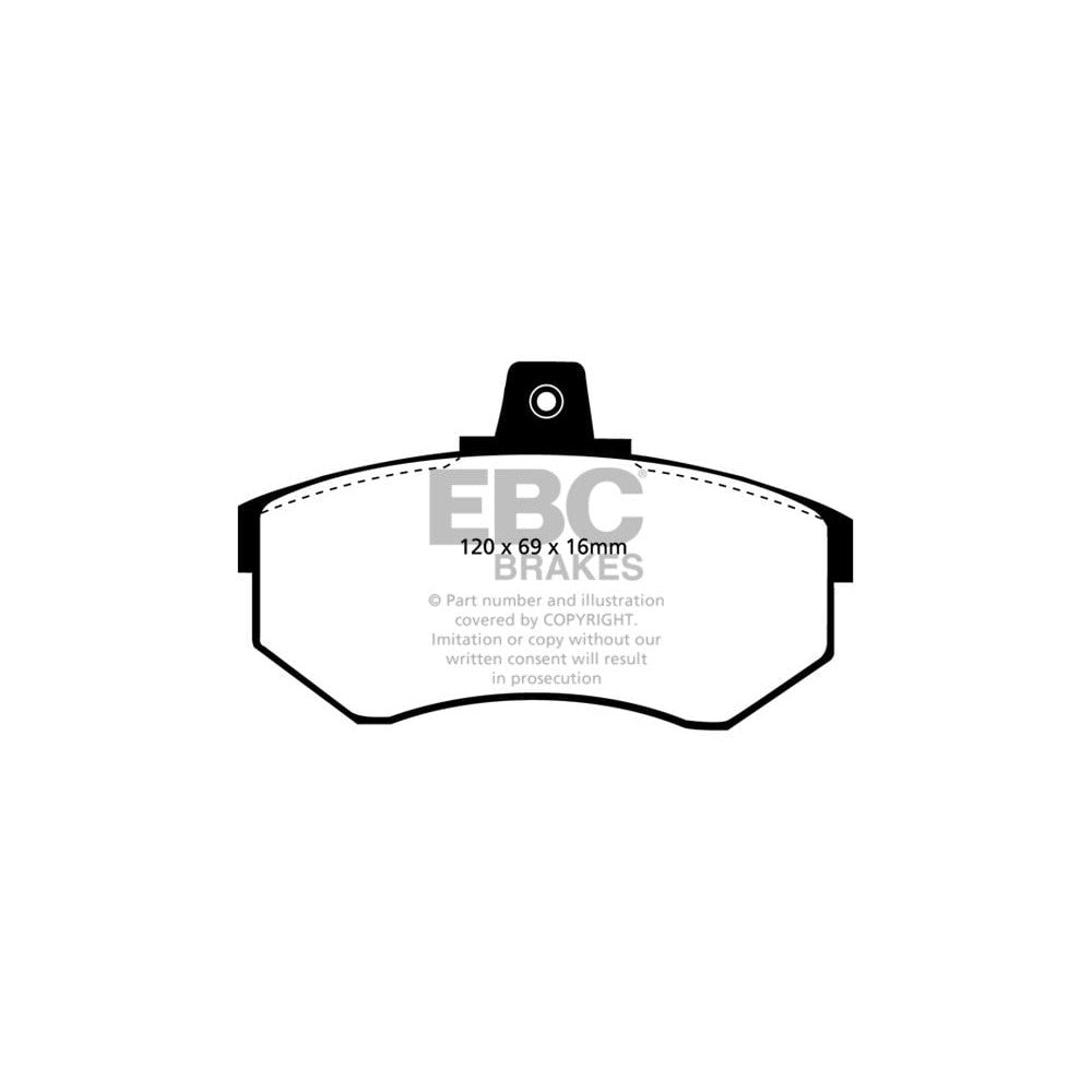 EBC Greenstuff 2000 Brake Pads 120mm x 69mm DP2369/2 - Front
