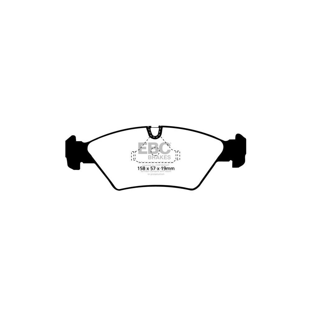 EBC Redstuff Brake Pads 158mm x 57mm DP3414C - Front