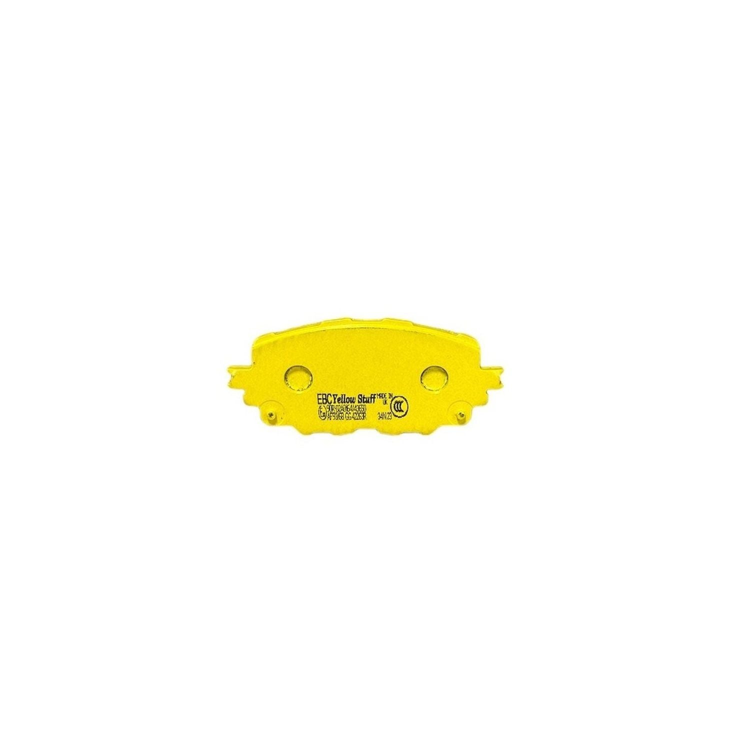 EBC Yellowstuff Brake Pads 122.3mm x 53.5mm DP42263R - Front