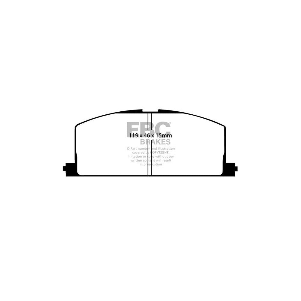 EBC Greenstuff 2000 Brake Pads 119mm x 46mm DP2453 - Front