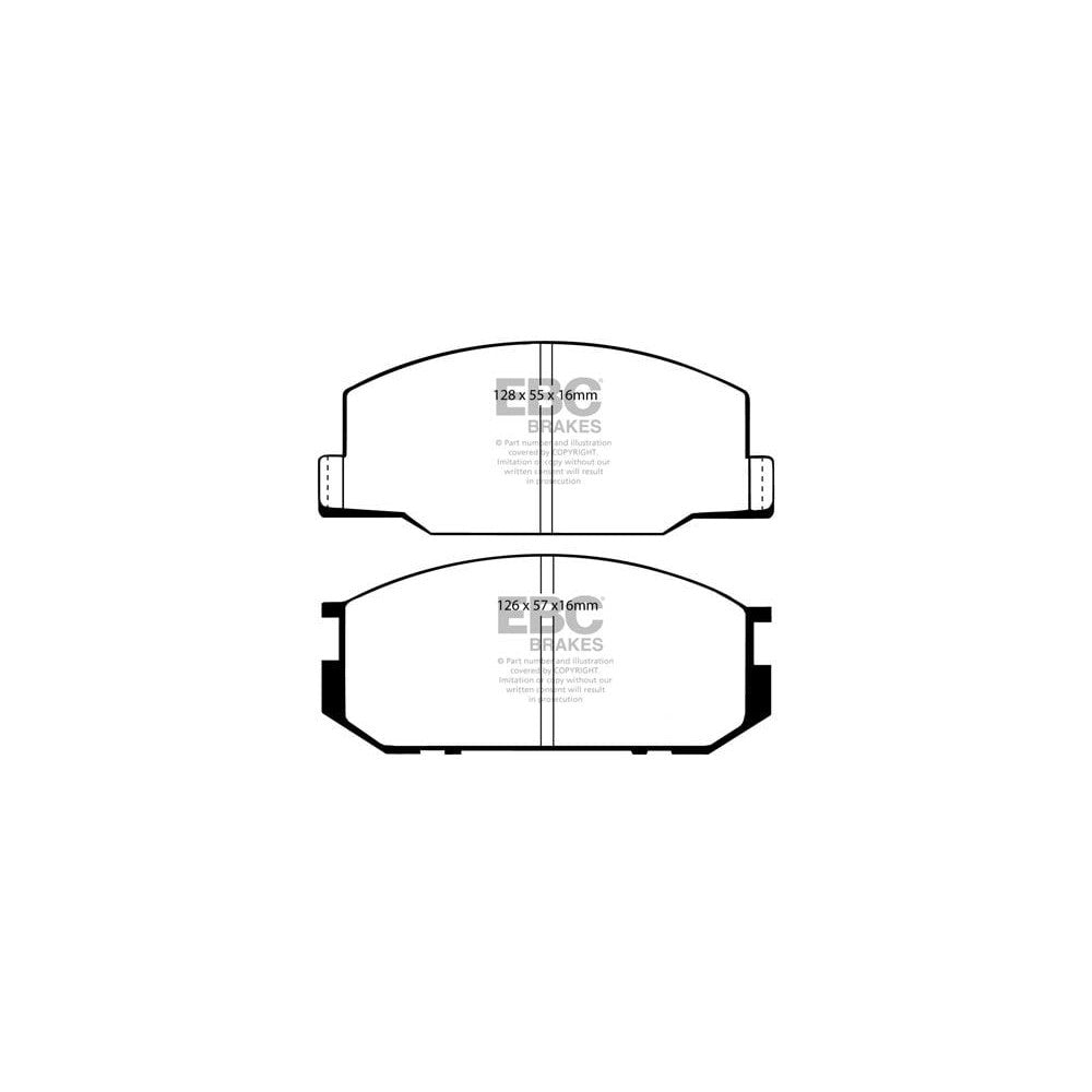 EBC Yellowstuff Brake Pads 128mm x 55mm DP4456R - Front