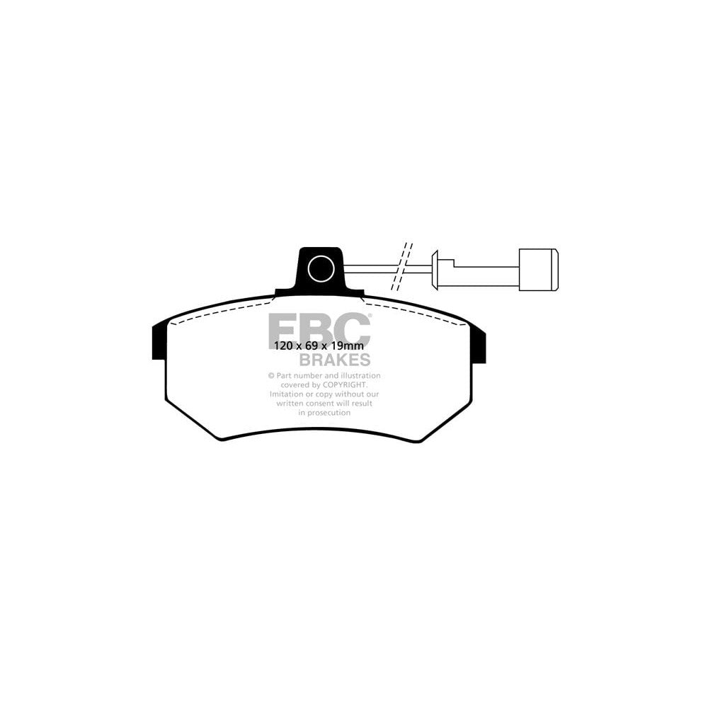 EBC Greenstuff 2000 Brake Pads 120mm x 69mm DP2486 - Front