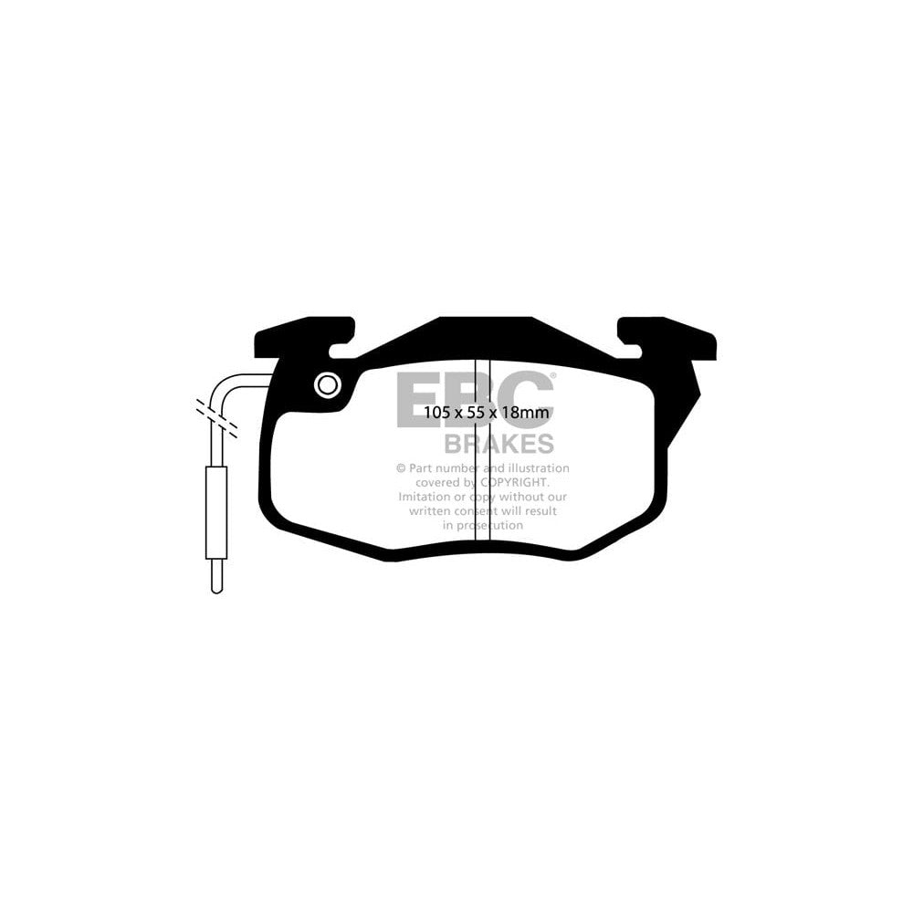 EBC Yellowstuff Brake Pads 105mm x 55mm DP4545R - Front