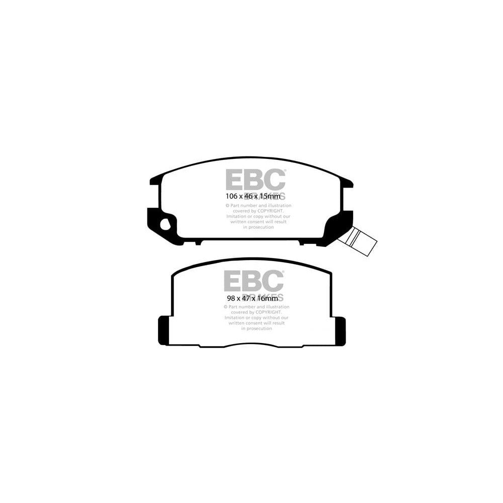 EBC Greenstuff 2000 Brake Pads 106mm x 46mm DP2602 - Rear